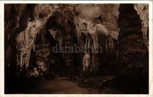 1940 Aggteleki-cseppkőbarlang, Szent folyosó. Kessler Hubert dr. felvétele (kis szakadás / small tea...