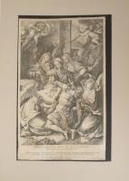 1608 Kilian, Lucas (1579-1637) Josph Heintz után: Krisztus levétele a keresztről. Rézmetszet, papír,...
