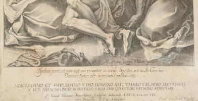 1608 Kilian, Lucas (1579-1637) Josph Heintz után: Krisztus levétele a keresztről. Rézmetszet, papír,...