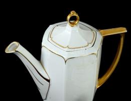 MZ Austria szecessziós kanna és cukortartó, jelzett, kopással, m: 24 cm