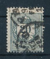 1881 Színesszámú 20kr 12 : 11 3/4 fogazással