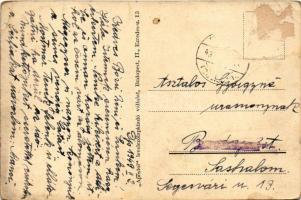 1949 Dunaújváros, Dunapentele, Sztálinváros; Iskola, látkép, római katolikus templom, orosz emlékmű,...