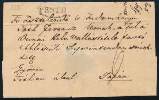 1836 Portós levél "PESTH" - Pápa