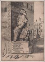 1550 Beatrizet, Nicolas (1507/15-1565) - Nicolas Aelst után: Pasquino manierista rézmetszet, papír, ...