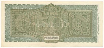 Olaszország 1944. 50L "Italia Turrita" "R122 004365" T:F szép papír
Italy 1944....
