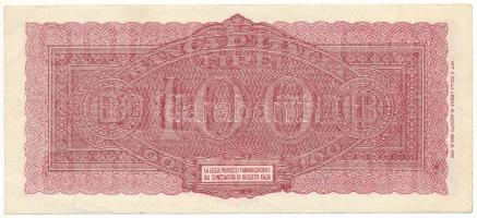Olaszország 1944. 100L "Italia Turrita" "K133 029125" T:XF hajtatlan
Italy 1944...
