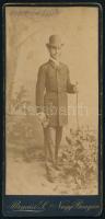 cca 1896 Moldován László nagybányai (Erdély) takarékpénztár igazgatója, földbirtokos egész alakos fo...