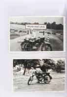 Motorkerékpáros fotók, képeslapok gyűjteménye, összesen 73 db, főként a retró időszakból. Változó mé...
