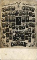 1908-1909 Kassa, Kosice; A kassai Magy. kir. állami felső ipariskola tanári kara és végzett hallgató...
