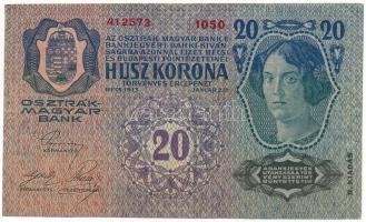 1913. 20K II. kiadás piros "DEUTSCHÖSTERREICH" felülbélyegzéssel T:F erős papír
Adamo K17...