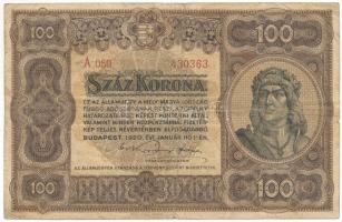 1920. 100K "Orell Füssli Zürich" nyomdahely-jelöléssel, "A 050 430363" sorszámma...