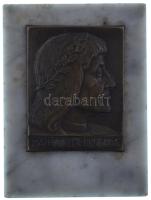 Pátzay Pál (1896-1979) 1940 k. "Mathias Rex Hungariae (Hunyadi Mátyás király)" bronz emlék...