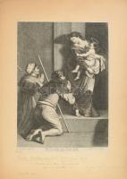 ca 1650 Lucas Vorsterman (1595-1675) Loretoi Madonna (Caravaggio után). Rézmetszet, papír, jelzett. ...