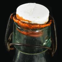 Antik üveg gyümölcsleves csatos üveg, m: 29,5 cm