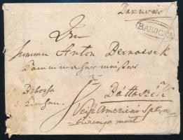 1833 Portós levél "BABOCSA" - Báttaszék