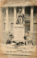1905 Budapest VIII. Magyar Nemzeti Múzeum, Arany János szobor (fl)