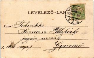 1902 Budapest I. Dísz tér, Honvéd szobor. litho. artist signed