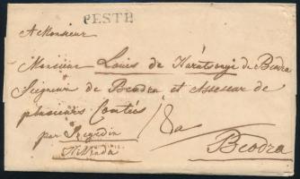 ~1845 Portós levél "PESTH" - Beodra