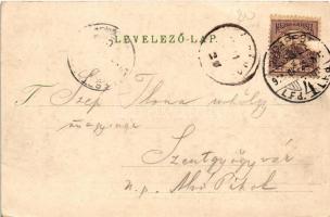 1899 Budapest VI. Nyugati pályaudvar, vasútállomás, villamosok télen (EK)