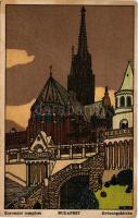 Budapest I. Koronázó templom / Krönungskirche. Wiener Werkstätte No. 466. s: Kuhn (fl)