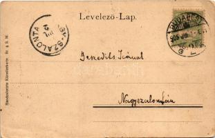 1905 Budapest VIII. Kerepesi út és Erzsébet körút (Blaha Lujza tér), villamosok, Zálogkölcsön Intéze...
