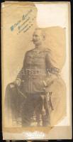 cca 1900-1910 Magas rangú katonatiszt díszegyenruhában, szablyával, kitüntetésekkel (Katonai Érdemke...