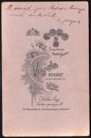 1905 Katonatiszt Jubileumi Udvari Emlékérem kitüntetéssel, kabinetfotó Vajda Dezső újvidéki (Neusatz...