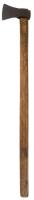 Antik erdész hasító fejsze, cca 1900, h: 89 cm