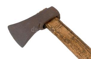 Antik erdész hasító fejsze, cca 1900, h: 89 cm