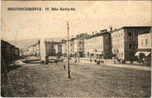 1918 Besztercebánya, Banská Bystrica; IV. Béla király tér, Keme Ignác üzlete, szálloda. Machold F. k...