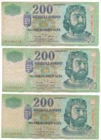2001. 200Ft (3xklf betűjel: FB, FC, FD) T:F