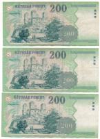 2003. 200Ft (3xklf betűjel: FA, FB, FC) T:F
