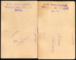 1918 A Dnyeszter folyó partja, illetve Dnyeszter-híd, 2 db I. világháborús fotólap, a hátoldalon fel...