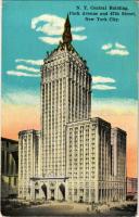 New York City, N.Y. Central Building and Park Avenue, automobiles (EB)