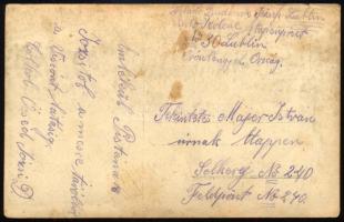 cca 1916-1918 Lublin, gépkocsivezető katona (Dudacsek József) teherautója előtt az orosz fronton, me...