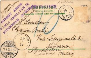 1903 Stockholm, Katarinahissen. Carl Nilssons / Katarina Elevator, Wimans Spisar, Halda Fickur (EK)