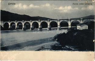 Gorizia, Görz, Gorica; Eisenbahnbrücke / Ponte della Ferrovia / railway bridge (surface damages)