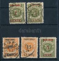 1923 Mi 167-170 + 174