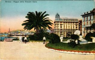 Genova, Genoa; Poggio della Giovane Italia. F. Cali / promenade (EB)