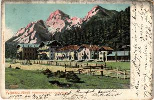 1906 Ampezzo (Tirol), Schluderbach mit Creda Rossa. Lehrburger / view (crease)