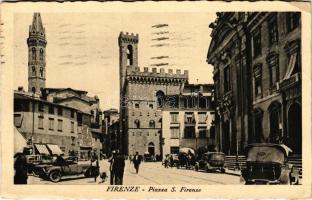 1933 Firenze, Piazza S. Firenze. Ballerini &amp; Fratini / square, automobiles + "Firenze F...