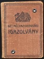 1942 Bp., Adóhivatali alkalmazott számára kiállított fényképes igazolvány + névjegykártya