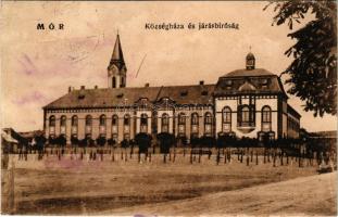 1923 Mór, Községháza és Járásbíróság. Hangya szövetkezet kiadása (EB)