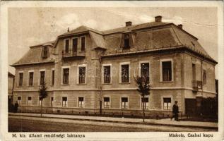 1928 Miskolc, M. kir. állami rendőrségi laktanya, Csabai kapu. Grünwald Ignác kiadása (fa)