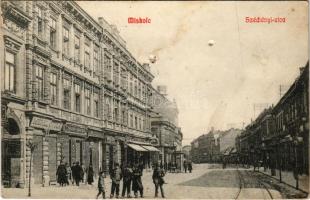1911 Miskolc, Széchenyi utca, Merkl Gyula üzlete. Grünwald Ignác kiadása (b)