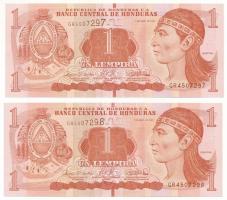 Honduras 2022. 1L (2x) sorszámkövetők "GR 4507297 - GR 4507298" T:UNC
Honduras 2022. 1 Le...