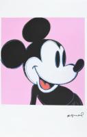 Andy Warhol (1928-1987): Mickey Mouse. Ofszet litográfia, papír, jelzett a nyomaton. Kézzel sorszámo...