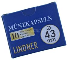 Lindner érmekapszula 43mm - 10 darabos
