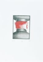 Orosz István (1951-): Távárisi. Színes rézkarc, papír, jelzett. Számozott (65/100). 17×12,5 cm
