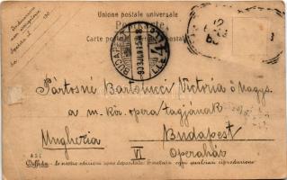 1903 Bartolucci Viktória, Vittorina Bartolucci operaénekesnő, a címzett ő maga (ragasztónyom / glue ...